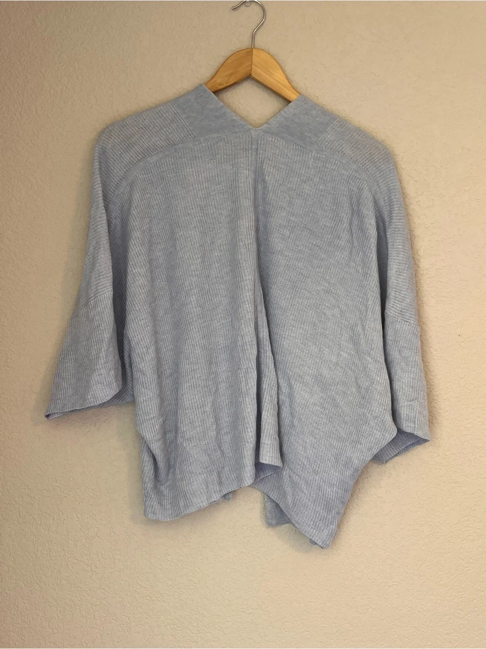 lululemon athletica Soft Light Blue Open-Front Knit Shrug